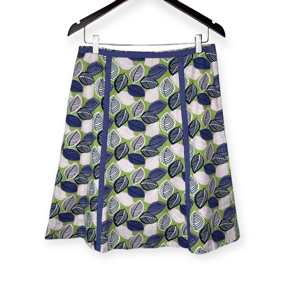 Boden Womens 8 Leaf Print A Line Skirt